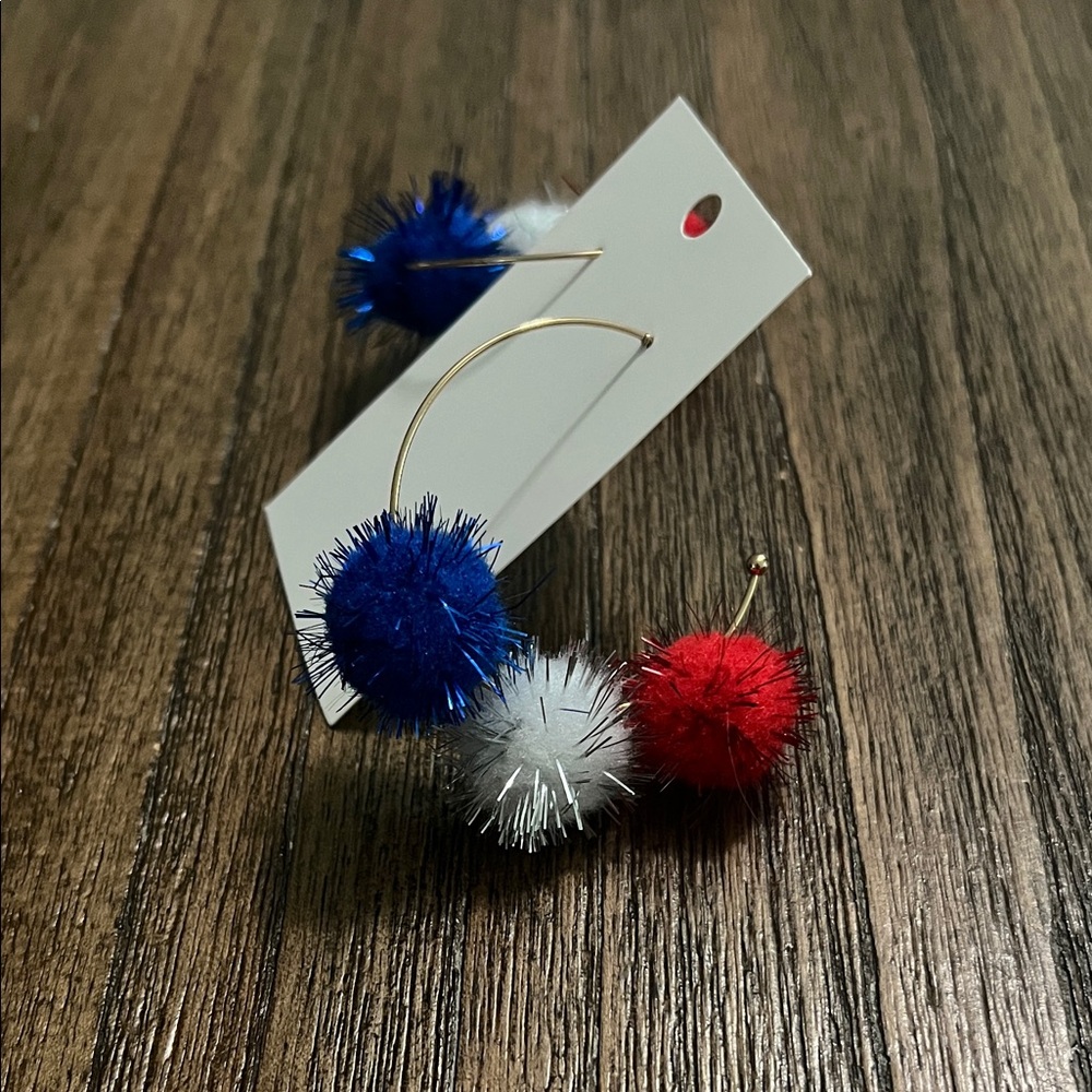 Colorful Pom Pom Earrings